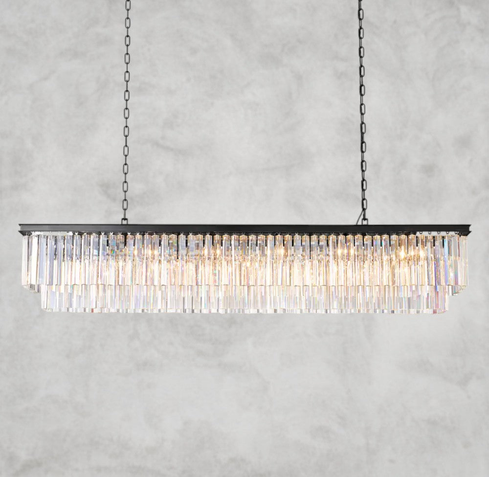 1920S Odeon Rectangular Chandelier 40", 49", 59"